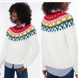 Marine Layer Alpine Sweater in Rainbow Faire Isle NWOT Size Medium
